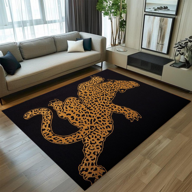 Commercial Printing Machine - Black & Gold Leopard Print Area