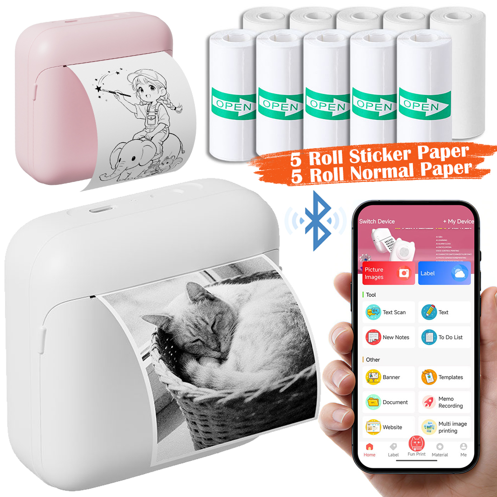 Commercial Photo Printer - Portable thermal printer Thermal Label Maker