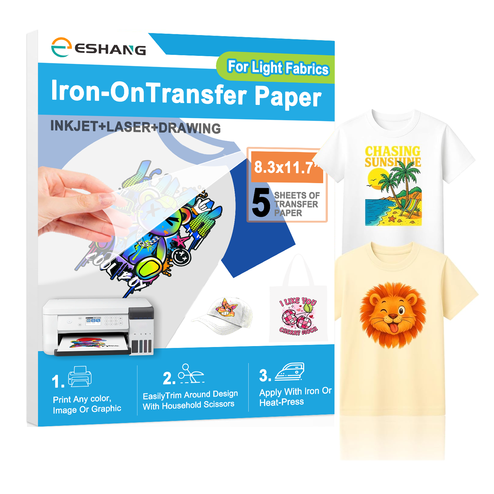 Heat Transfer Vinyl Roll - 5 sheets of A4 premium heat