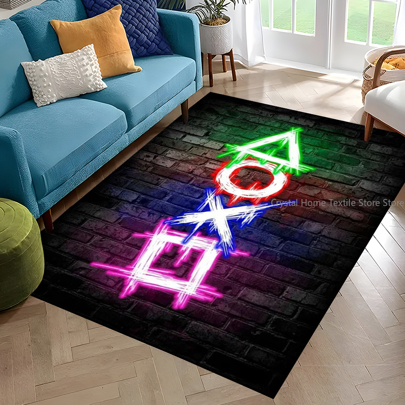 Commercial Printing Format - Gaming Neon Game Printed Rugs Carpet