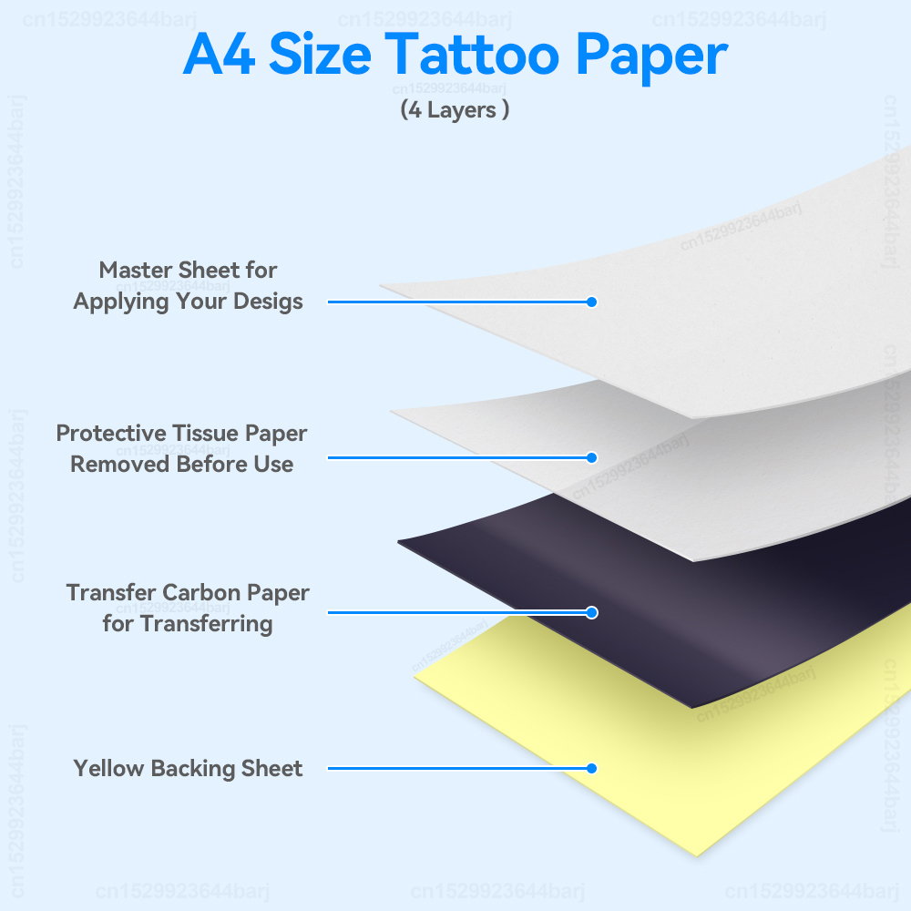 10Pcs A4 Tattoo Transfer Paper - White Toner Transfer Paper recensie en prijs