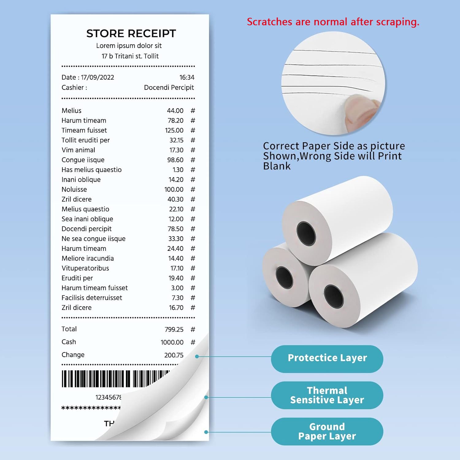 80MM Thermal Receipt Paper 3/6 - Commercial Printing Machine recensie en prijs