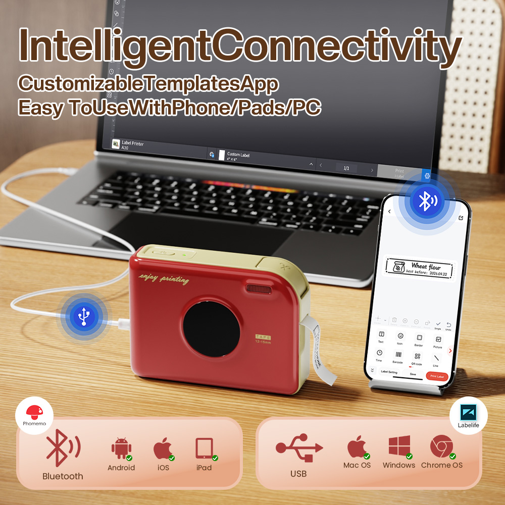 Phomemo A30 Label Printer Mini - Commercial Photo Printer recensie en prijs