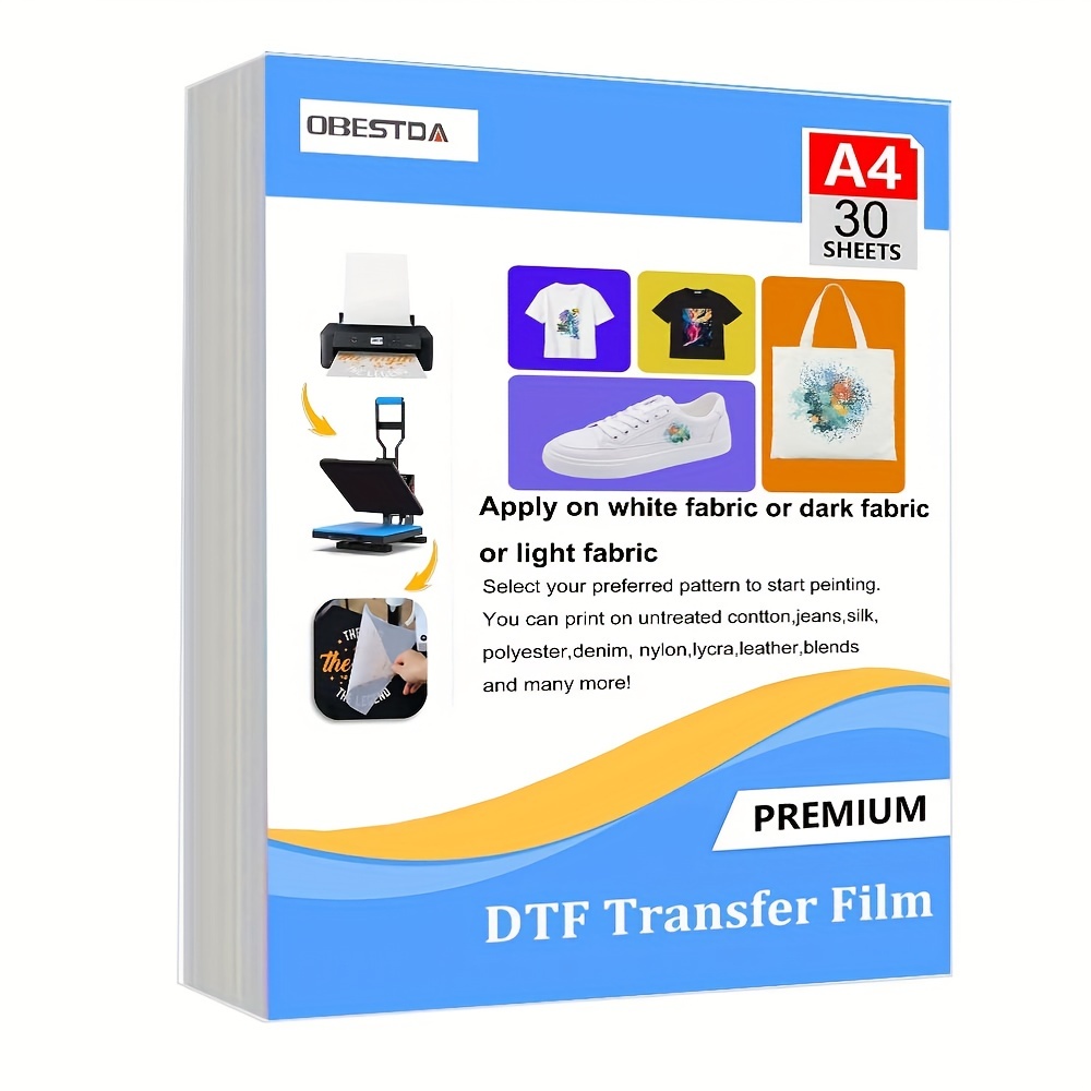 A4 30 Pcs DTF Transfer Film PE - Heat Transfer Vinyl Roll recensie en prijs