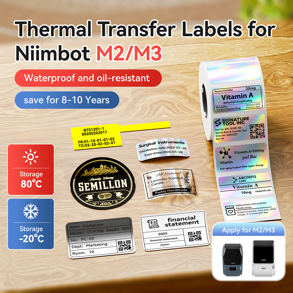 3Rolls Niimbot M2/M3 Thermal T - White Toner Transfer Paper recensie en prijs