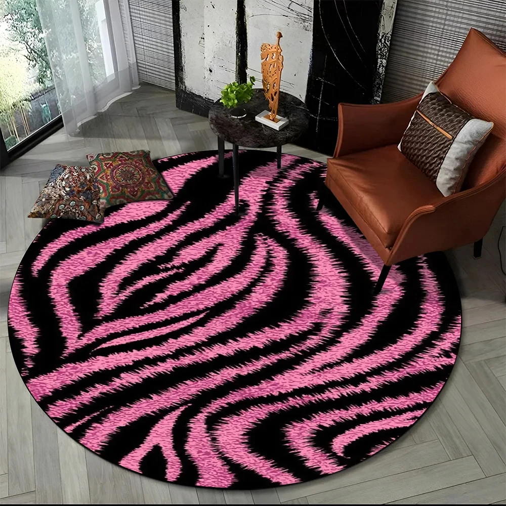 Pink Zebra Stripe Print Round  - Commercial Printing Machine recensie en prijs