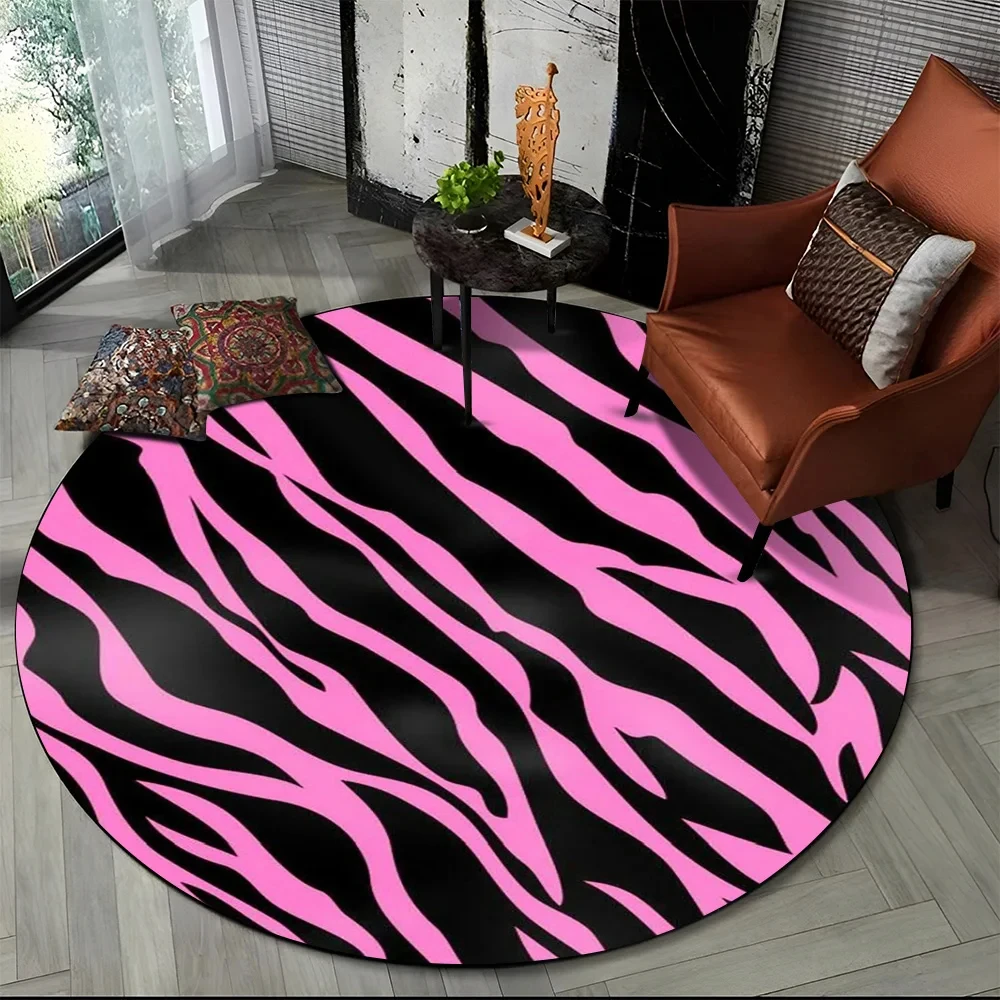 Pink Zebra Stripe Print Round  - Commercial Printing Machine recensie en prijs