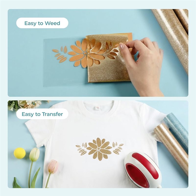 ABBP-Glitter HTV Vinyl Bundle  - Heat Transfer Vinyl Roll recensie en prijs