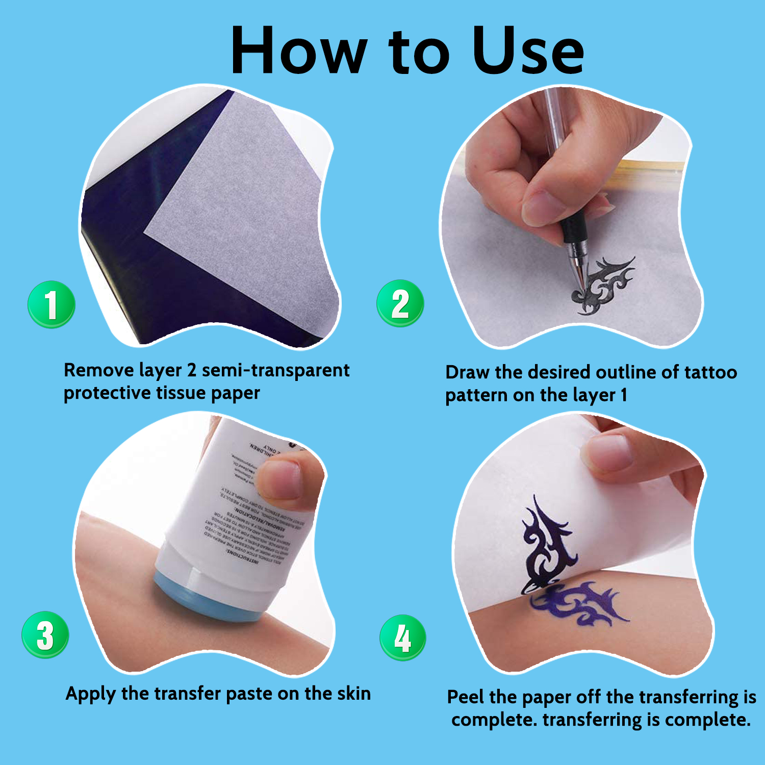 10/50/100Pcs Tattoo Transfer P - White Toner Transfer Paper recensie en prijs