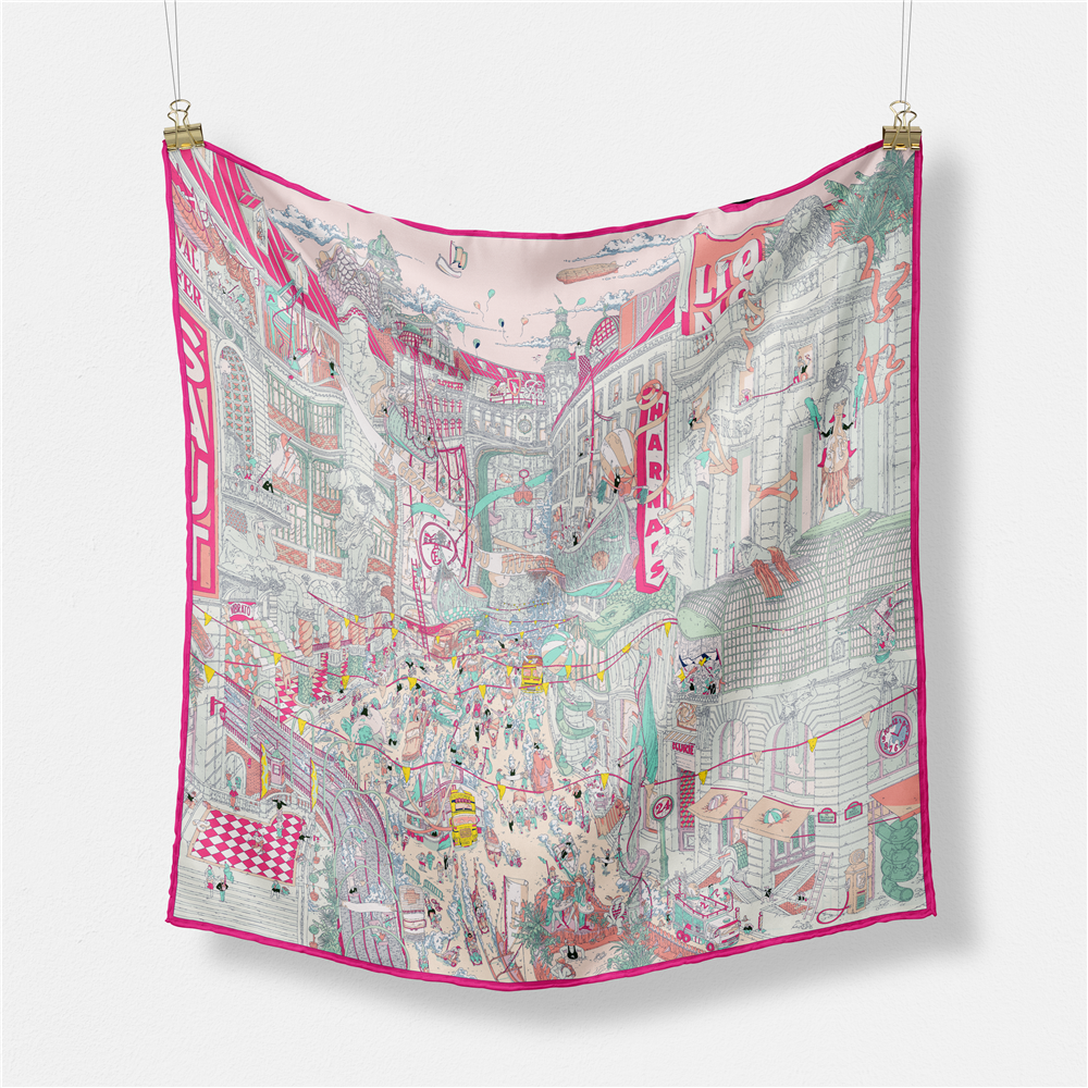 Twill Silk Scarf Woman Commerc - Commercial Wrap Printing recensie en prijs