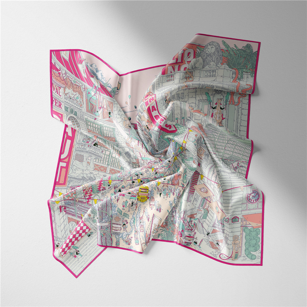 Twill Silk Scarf Woman Commerc - Commercial Wrap Printing recensie en prijs