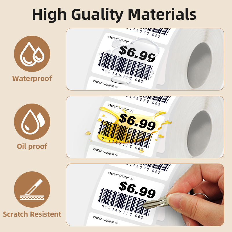 5 Rolls of White Label Sticker - Commercial Printing Machine recensie en prijs