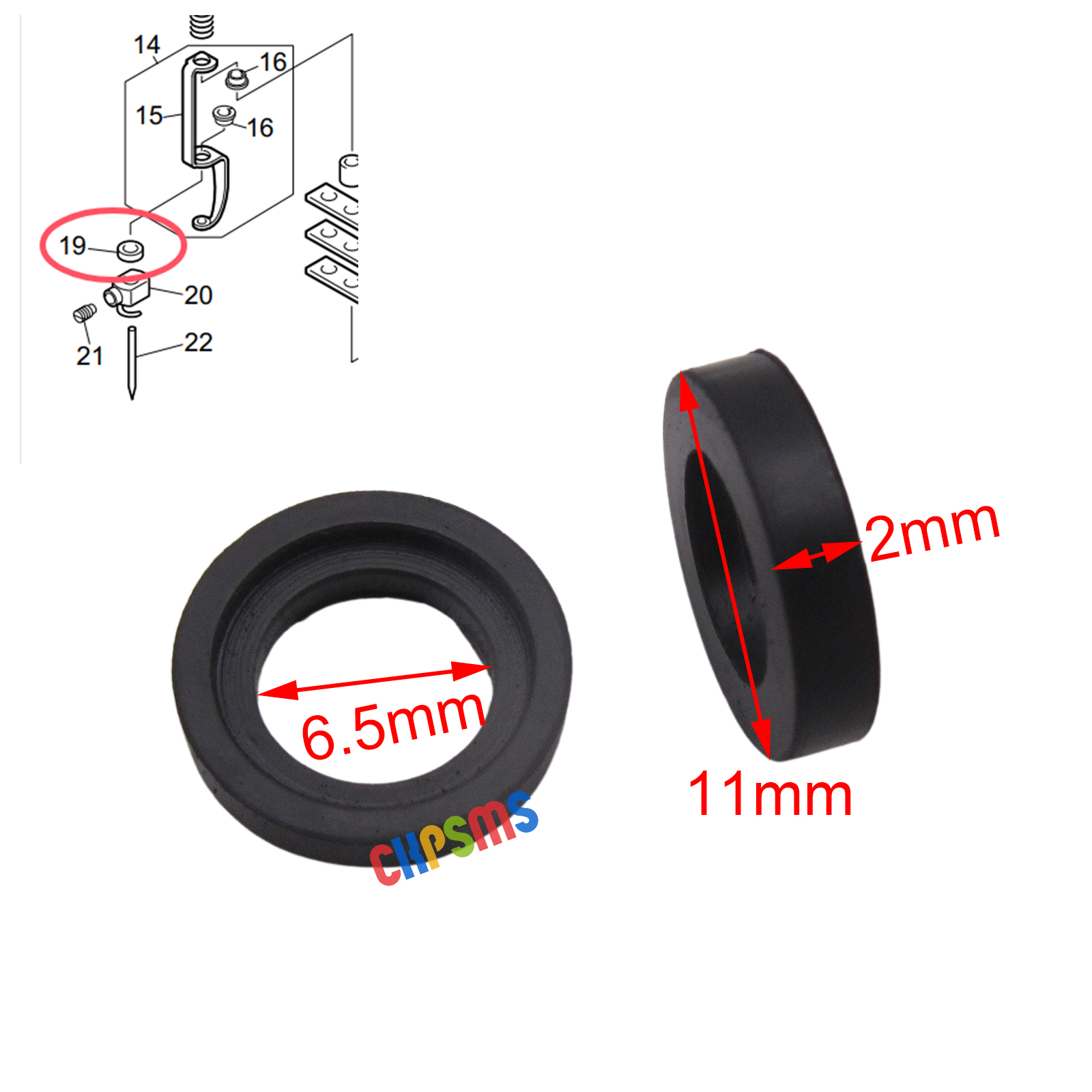 100PCS Outer Φ11mm #EF06420200 - Embroidery Digitizing Software recensie en prijs