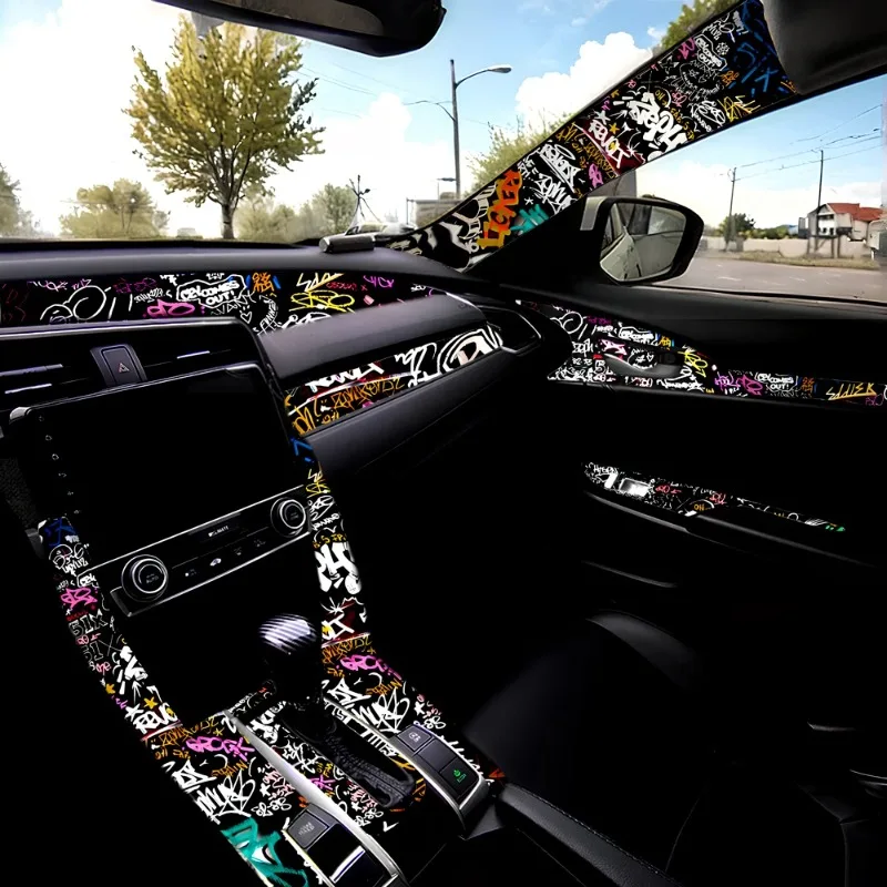 Graffiti Pattern Car Interior  - Embroidery Digitizing Software recensie en prijs